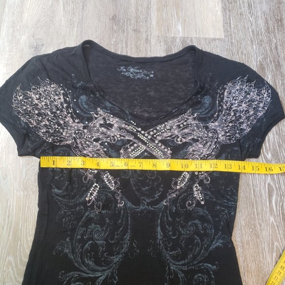 Y2K In Vein black printed tee shirt - Picture 4 of 7